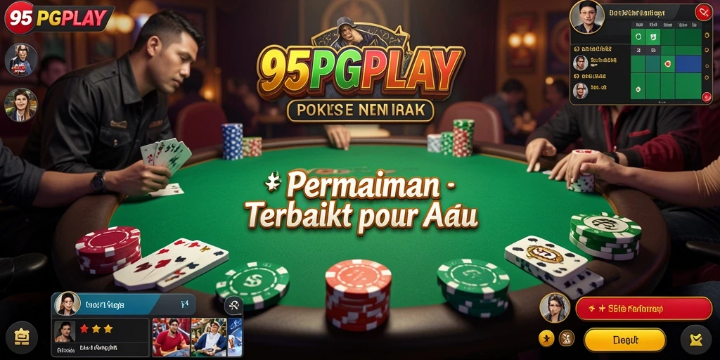 Tampilan gambar menunjukkan pengalaman bermain poker yang seru di 95PGPLAY.