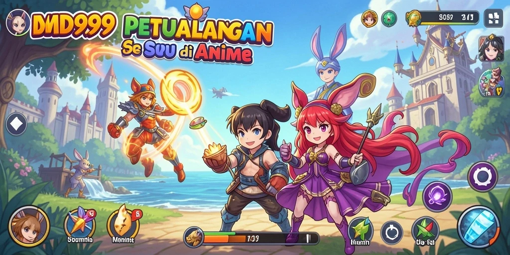 Tangkapan layar gameplay DMD999 yang seru dan berwarna-warni.