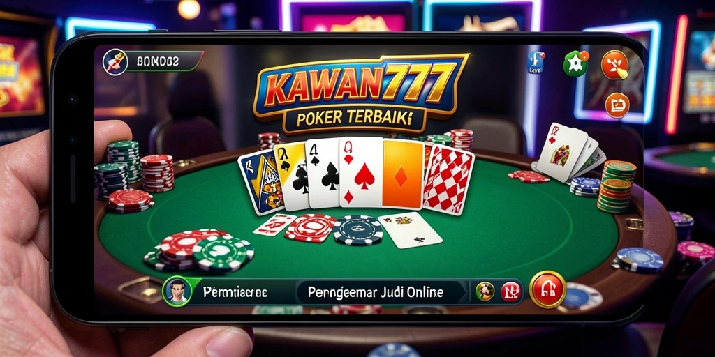 Screenshot KAWAN777 menampilkan keseruan bermain poker online.