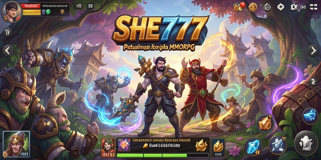 Tampilan gameplay yang mendebarkan dalam dunia MMORPG.